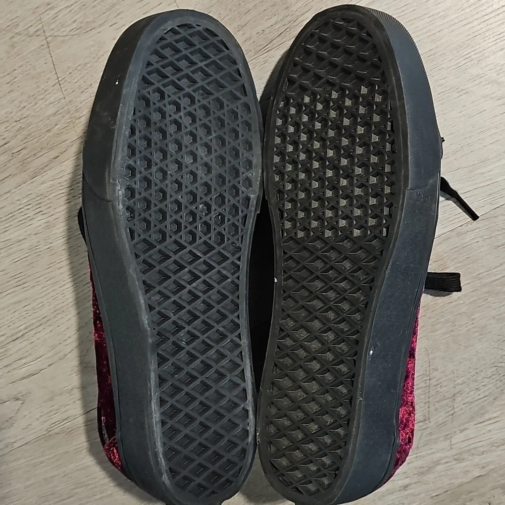 Vans Off The Wall Burnt Russet Maroon Crushed. Vans Velvet Maroon Sneakers - Picture 7 of 11
